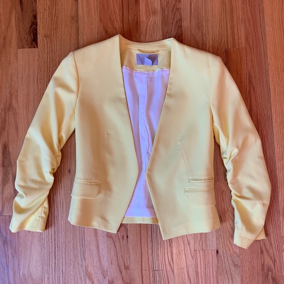 H&M Jackets & Blazers - Yellow Crop Blazer